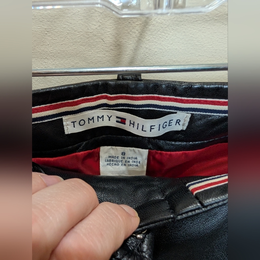 Tommy Hilfiger Black Leather Pants - Picture 5 of 13